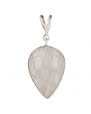 Silver pendant and moonstone pearshape silver setting