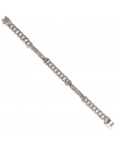 Mädchen Geschenk-Armband-Feine Steine-Solid Silber-Soft Ring-Frau