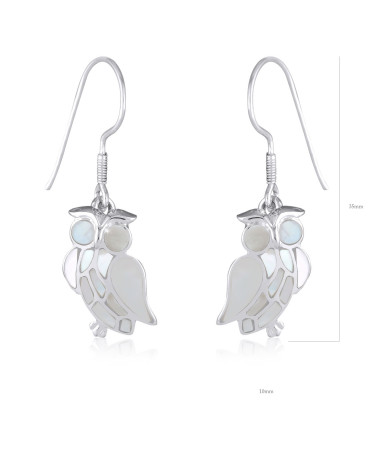 Sterling silver and moonstone drop earrings