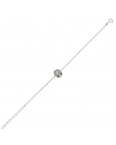 Bracelet Nacre abalone Argent 925-000 Rhodié Ovale Femme