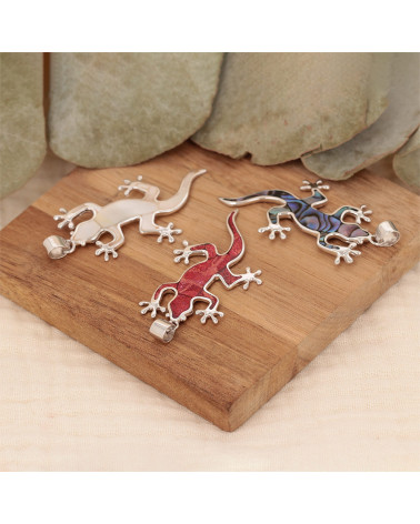 Idea de regalo Joyería Colgante de plata esterlina y facetado Piedra granate Color rojo Forma Libélula Mujer