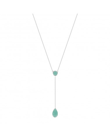 Collier long avec pierres