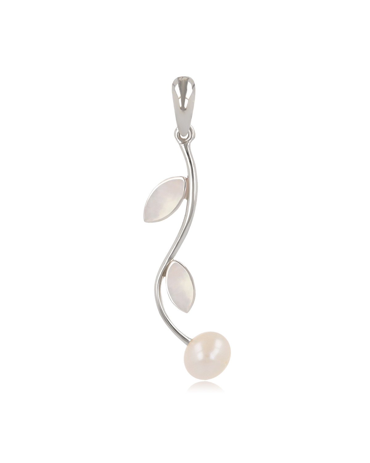 925 sterling silver White shell & natural Pearl Pendant