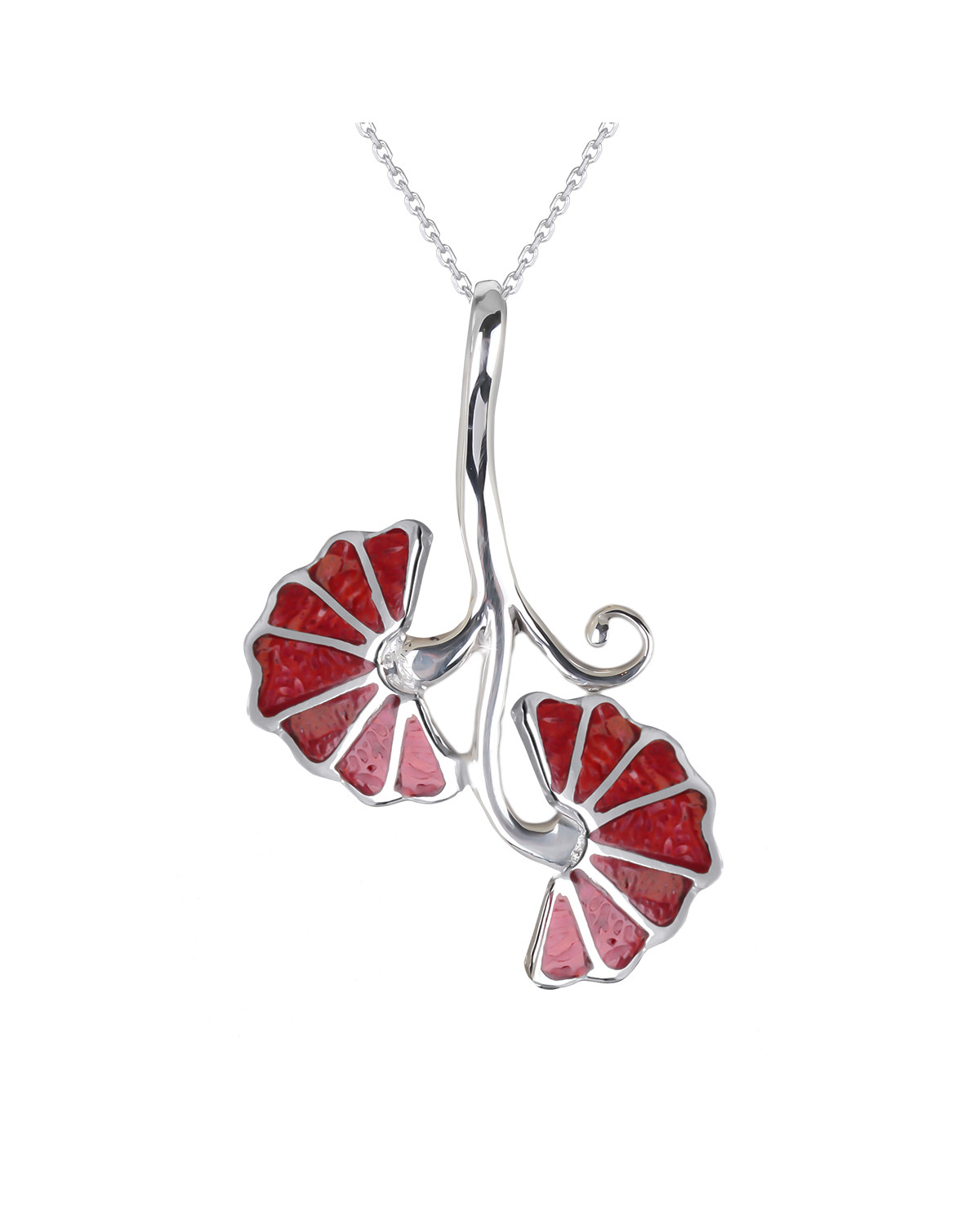 925 Sterling Silver Coral Pendant