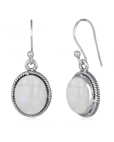 925 STERLING SILVER EARRINGS MOONSTONE