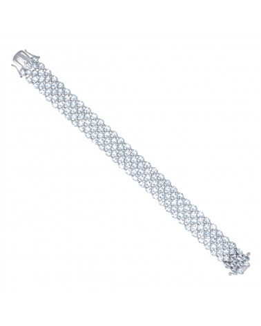 925 Sterling Silver Aquamarine Bracelet