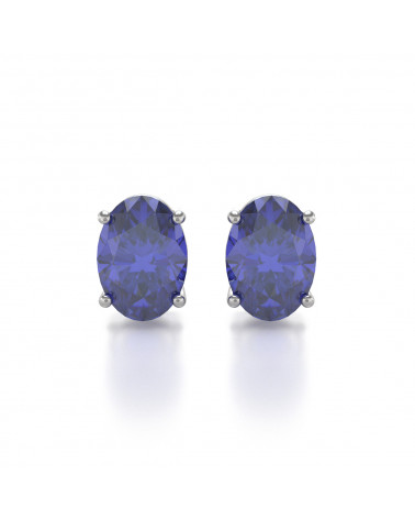 925 Silver Sapphire Earrings