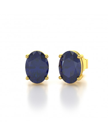14K Gold Sapphire Earrings 1.6grs