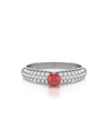 925 Silber Rubin Diamanten Ringe ADEN - 3