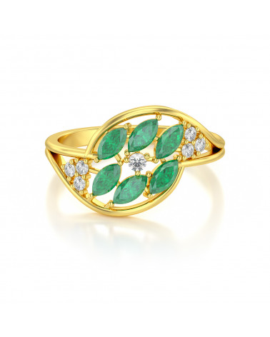 Bague Or Jaune Emeraude 1.88grs ADEN - 3