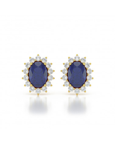 14K Gold Saphir Ohrringe ADEN - 1