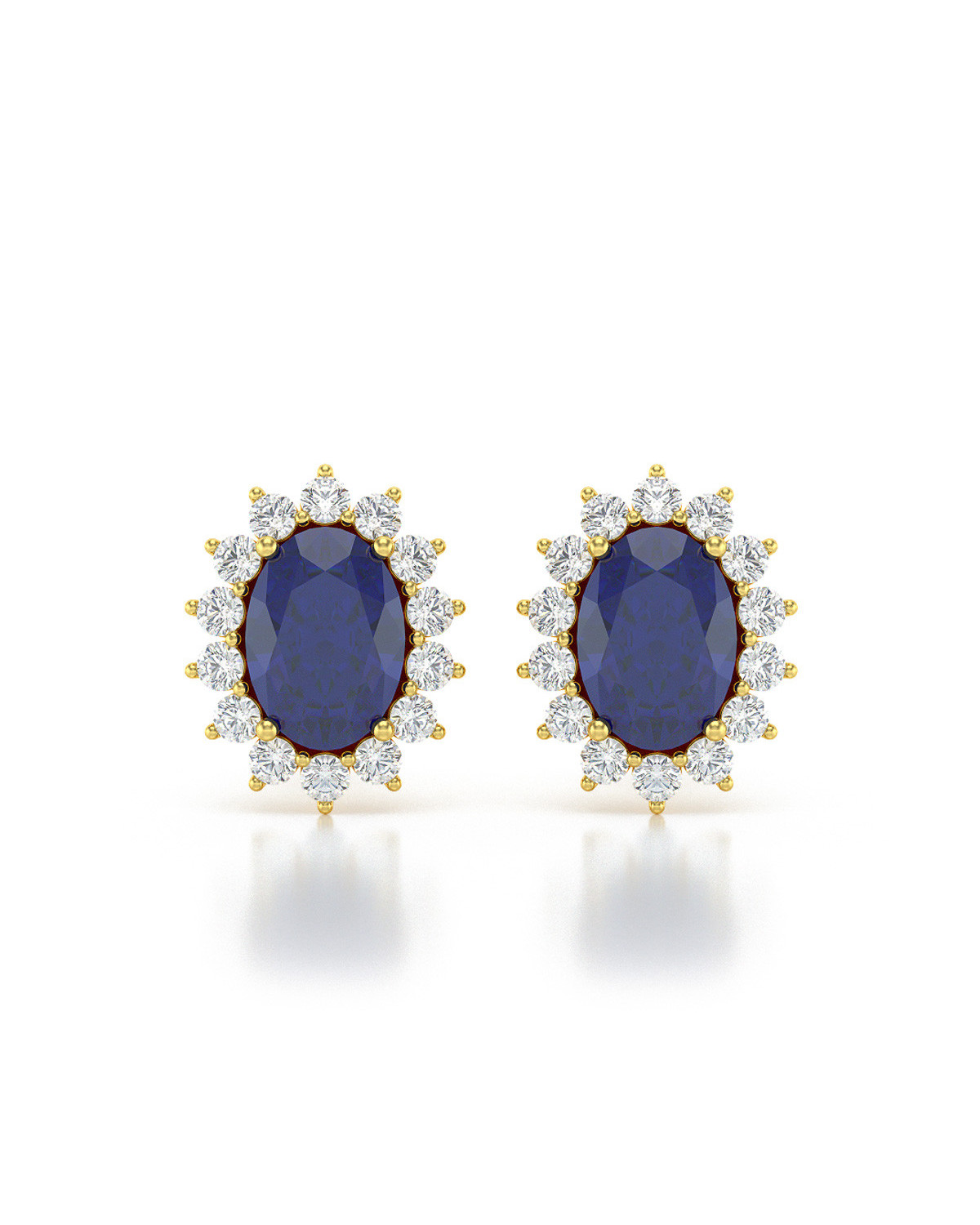 14K Gold Saphir Ohrringe