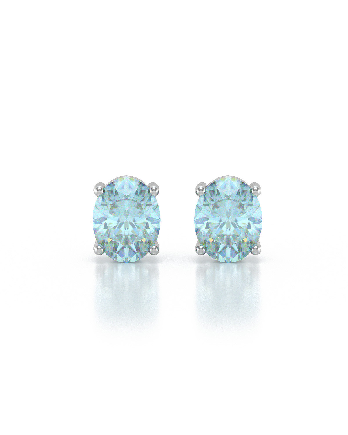925 Silver Aquamarine Earrings