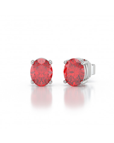 925 Silver Ruby Earrings ADEN - 3