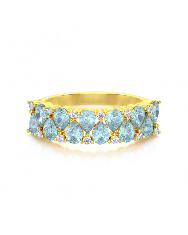 Gold Smaragd Diamanten Ringe 1.32grs ADEN - 3