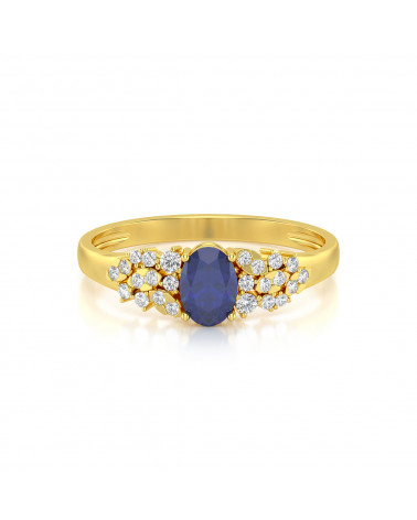Gold Saphir Diamanten Ringe ADEN - 3