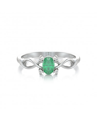 Gold Smaragd Diamanten Ringe ADEN - 3