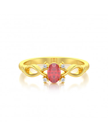 Gold Rubin Diamanten Ringe ADEN - 3
