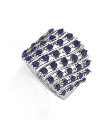 925 Silver Sapphire Ring ADEN - 1