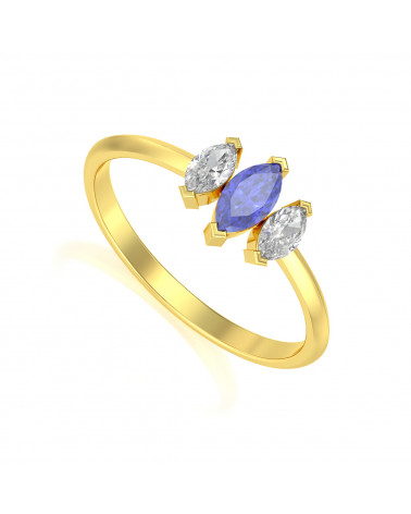 Gold Tanzanit Diamanten Ringe ADEN - 1