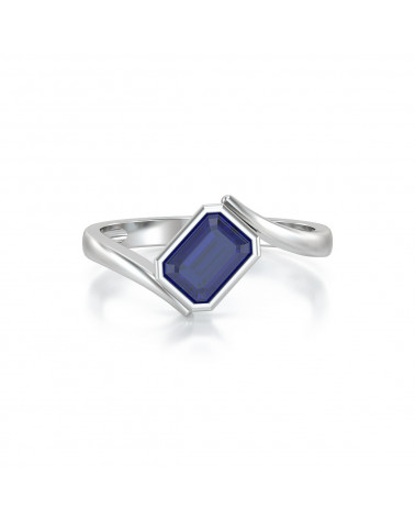 925 Silver Sapphire Ring ADEN - 3