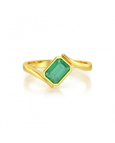 Gold Smaragd Ringe ADEN - 3