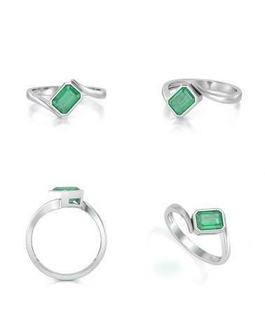925 Silber Smaragd Ringe ADEN - 3