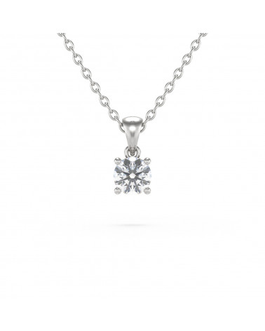 925 Silver Aquamarine Necklace Pendant Chain included ADEN - 1