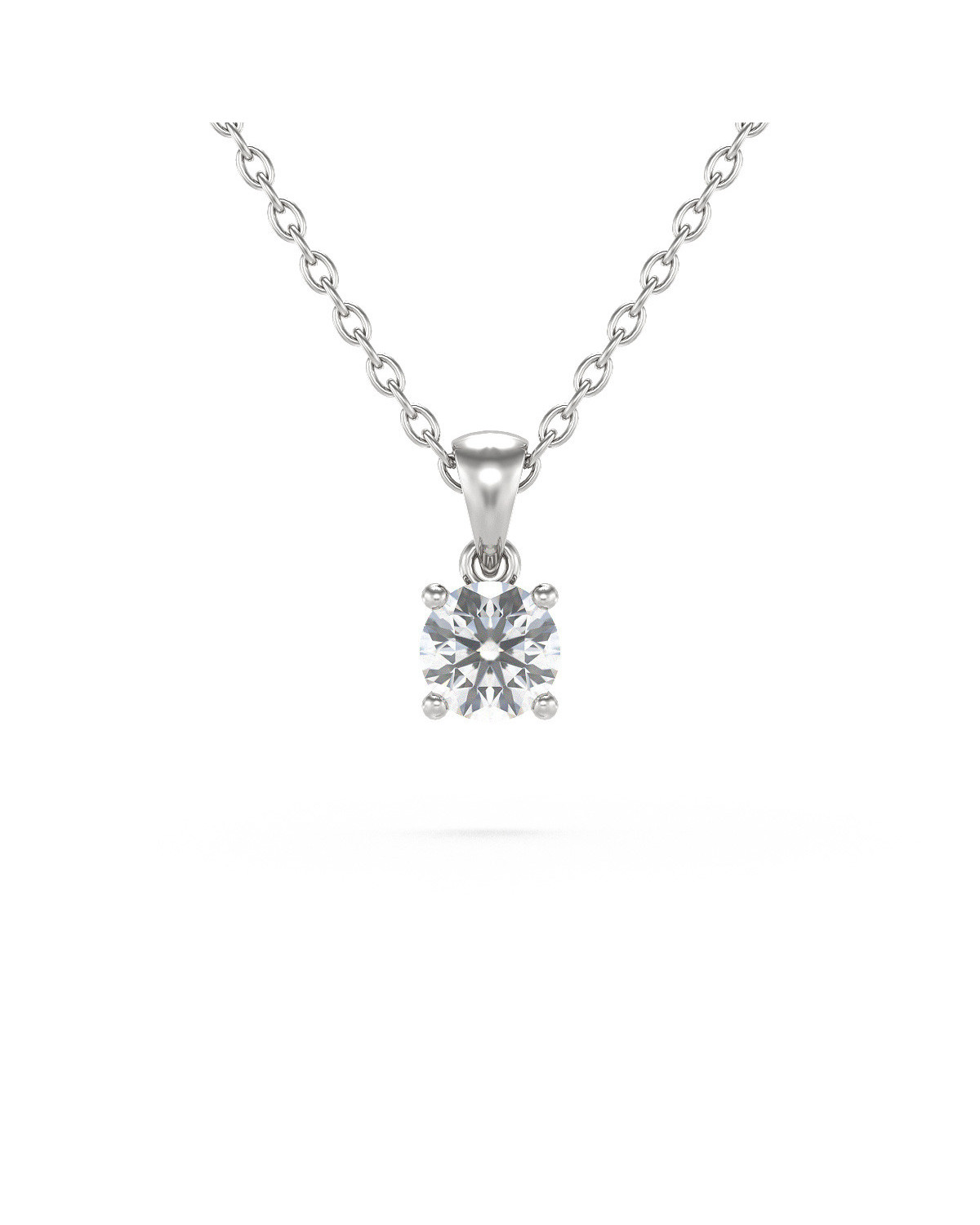 925 Silver Diamond Necklace Pendant Chain included