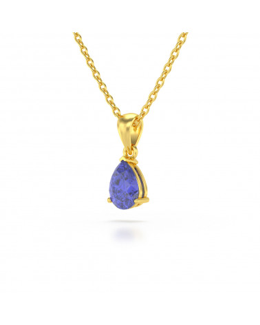 Gold Tanzanit Diamanten Halsketten Anhanger Goldkette enthalten ADEN - 3
