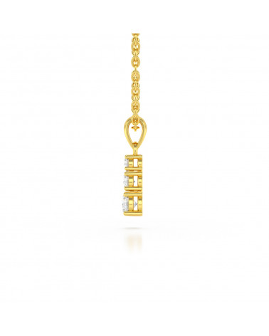 14K Gold Diamant Halsketten Anhanger Goldkette enthalten ADEN - 4