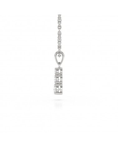 925 Silver Aquamarine Necklace Pendant Chain included ADEN - 4