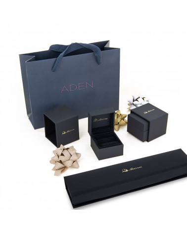 Collar Colgante de Oro 14K Diamantes Cadena Oro incluida ADEN - 5