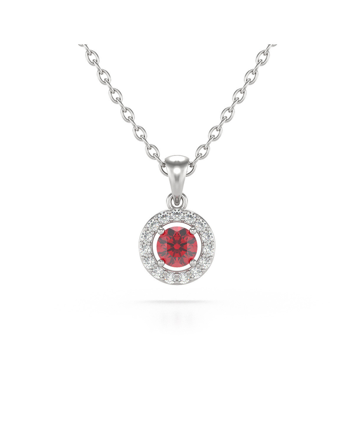 925 Silber Rubin Diamanten Halsketten Anhanger Silberkette enthalten