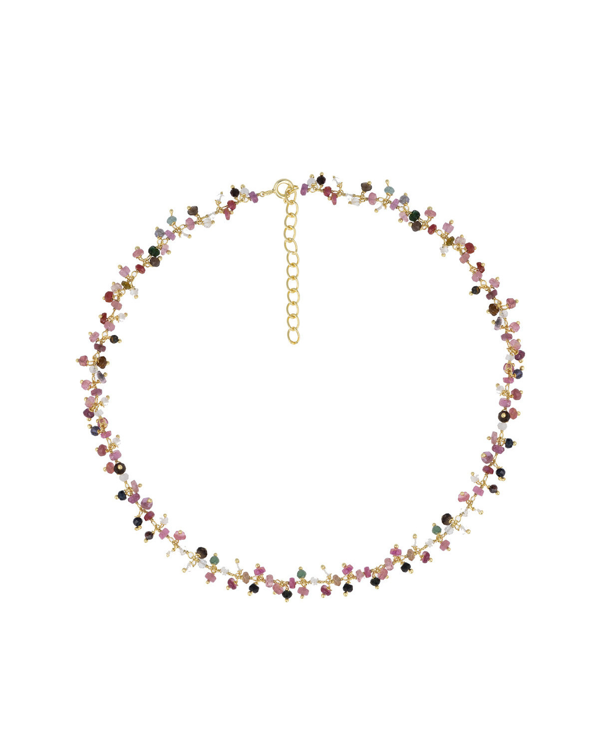 Gold Plated 925 Sterling Silver Tourmaline Necklace