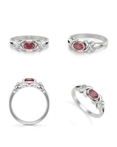 925 Sterling Silver ruby ring | Luxury jewelry