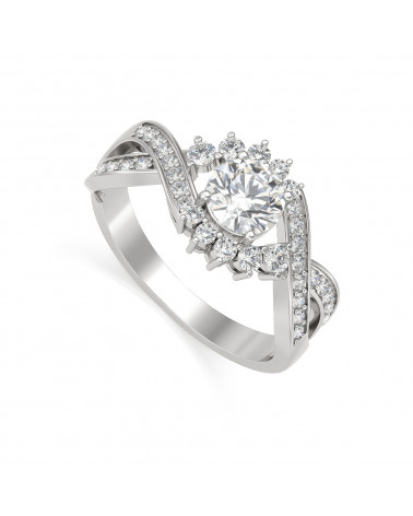925 Silver Moissanite Diamonds Ring