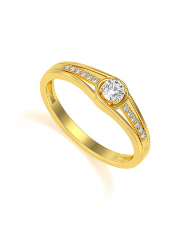 Gold Diamanten Ringe 2.282grs