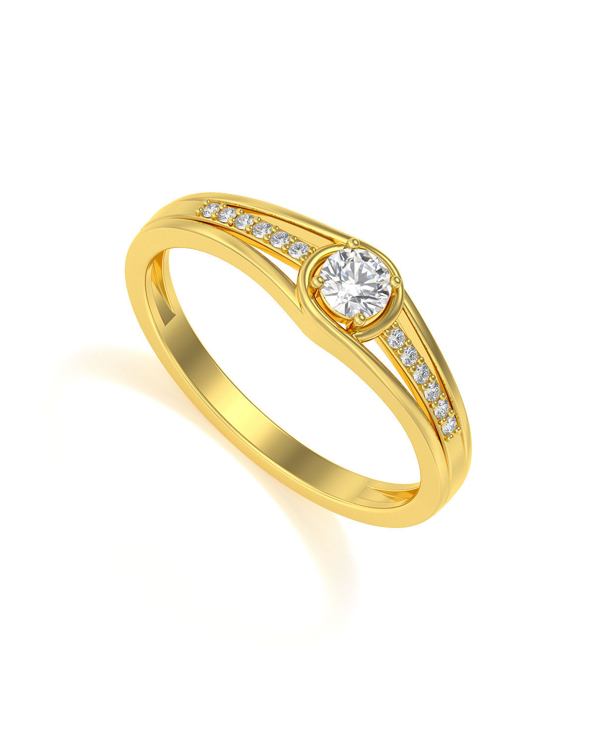 Gold Diamanten Ringe 2.282grs