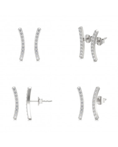 Pendientes Diamantes Plata de Ley 925