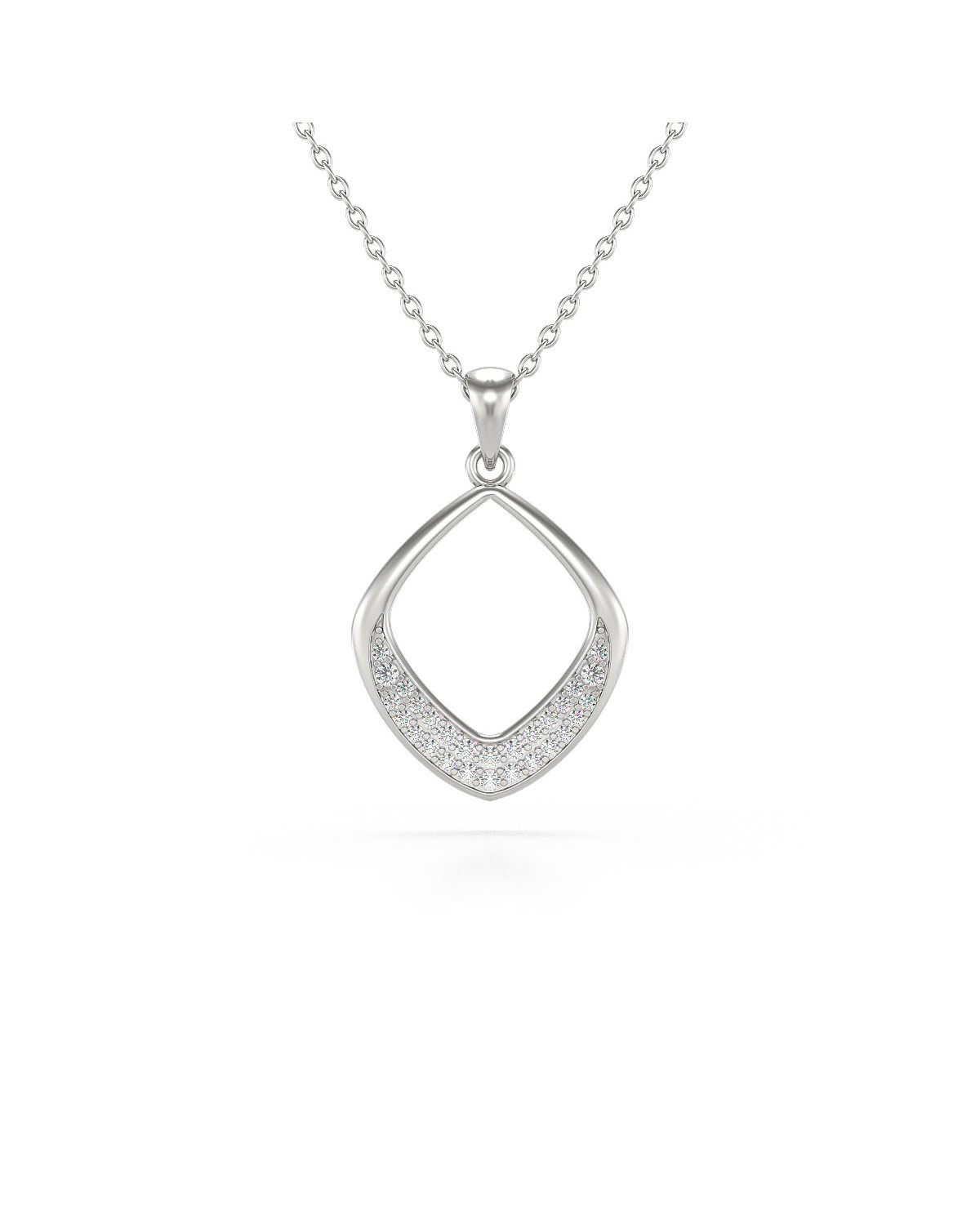 Collier Pendentif Diamant Chaine Argent 925 incluse 1.402grs