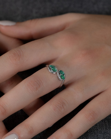 Gold Saphir Diamanten Ringe 1.546grs