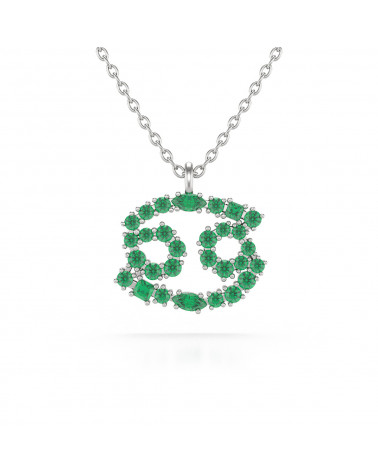 925 Silver Emerald Necklace...