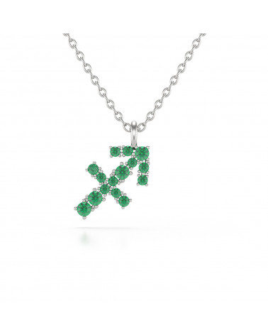 14K Gold Emerald Necklace...