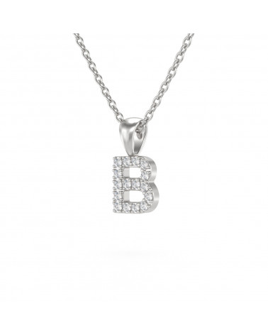 Colgante Pendente Diamanti Catena Argento inclusa