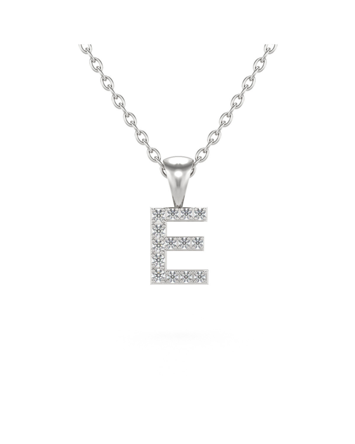 Collar Colgante Diamantes Cadena Plata de Ley incluida