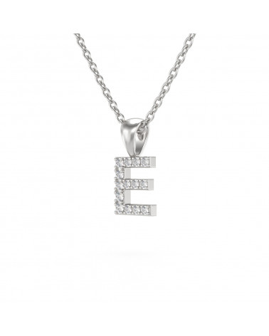 Collar Colgante Diamantes Cadena Plata de Ley incluida