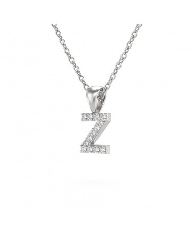 Colgante Pendente Diamanti Catena Argento inclusa