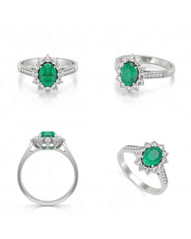 Gold Smaragd Diamanten Ringe