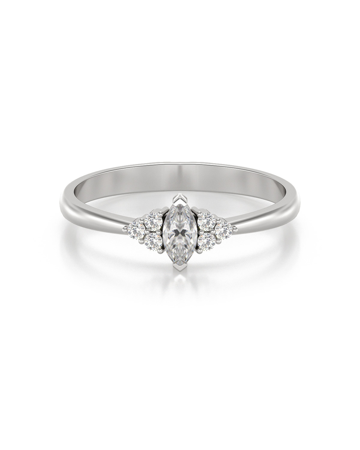 925 Silver Diamonds Ring